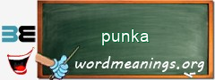 WordMeaning blackboard for punka